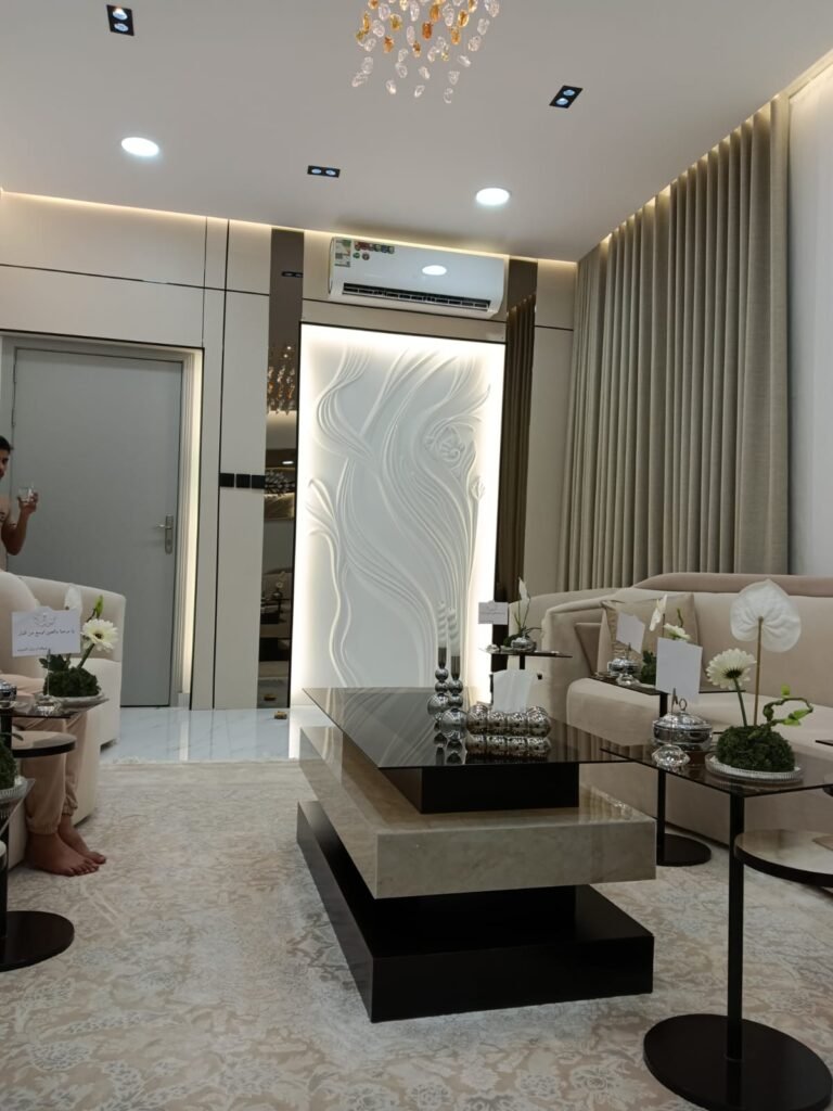بديل الشيبورد لجدار المدخل مع مرآة